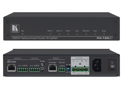 Kramer Electronics PA-120NET 120W Networked Power Amplifier Kramer Audio Amplifiers Kramer