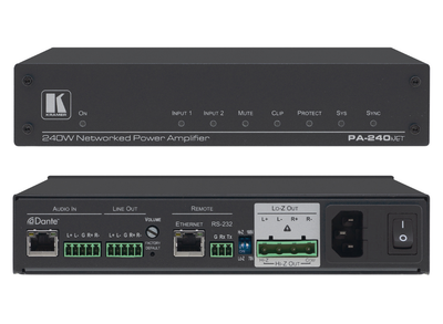 Kramer Electronics PA-240NET 240W Networked Power Amplifier Kramer Audio Amplifiers Kramer