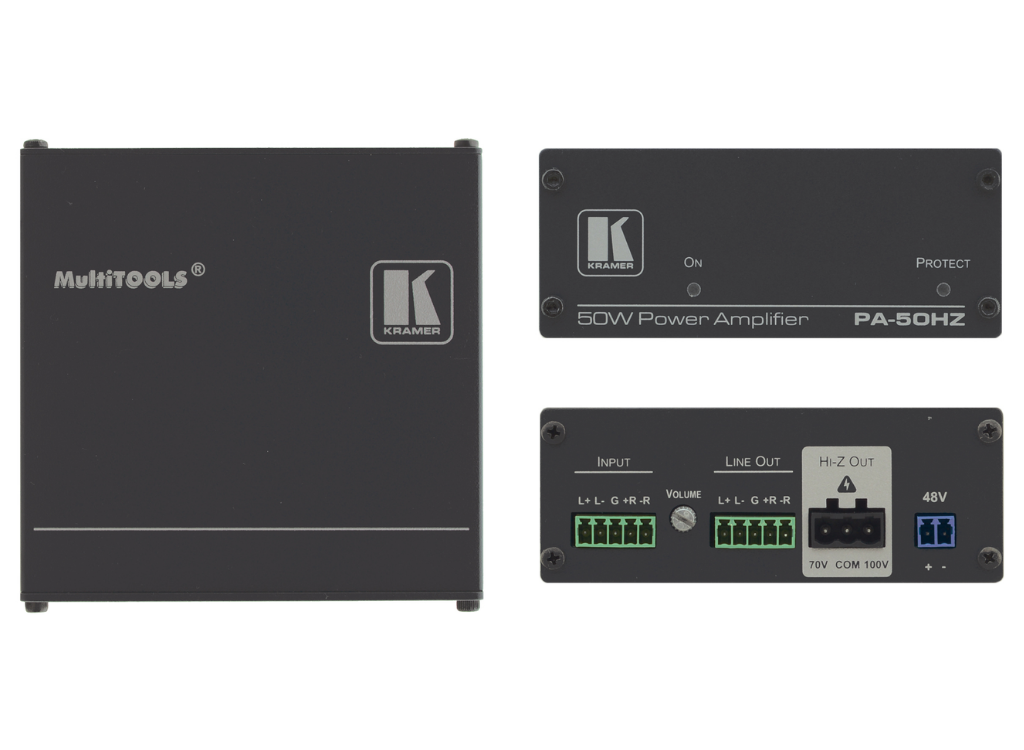 Kramer Electronics PA-50HZ 50W@70V/100V Power Amplifier Audio Amplifier Kramer