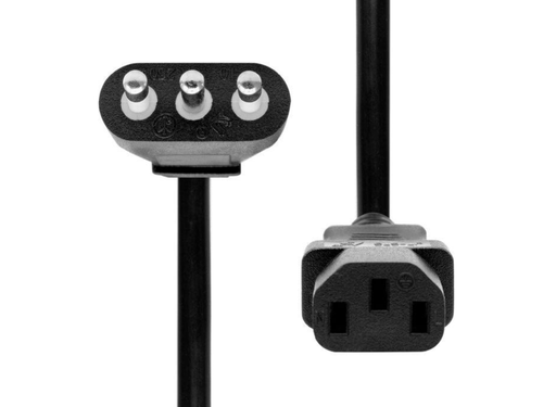 ProXtend Italy Type L to C13 Power Cord 3m | Black Power Cable ProXtend