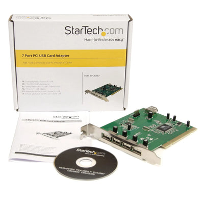 StarTech PCIUSB7 Interface Cards/Adapter Internal USB 2.0 USB Hubs & Docking Station Startech