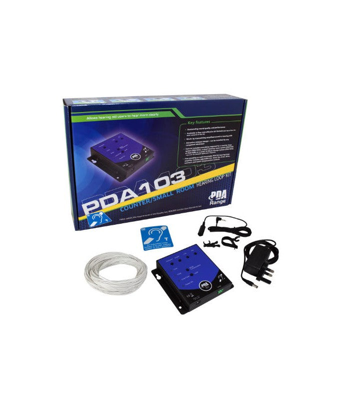 SigNET Complete Hearing Loop Kit for Small Rooms up to 50m² | PDA103R Assistive Listening System SigNET