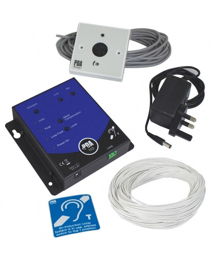 SigNET Complete Hearing Loop Kit for Small Rooms up to 50m² | PDA103R Assistive Listening System SigNET