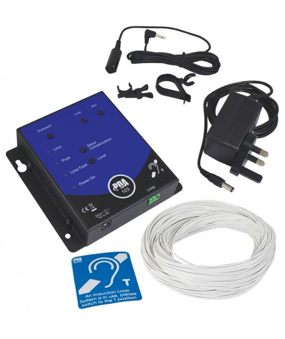 SigNET Complete Hearing Loop Kit for Small Rooms up to 50m² | PDA103R Loop Kit SigNET