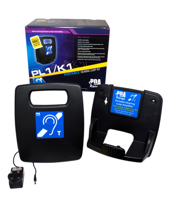 SigNET PL1/K1 Lightweight Portable Hearing Loop Kit with Shelf & Charger Loop Amplifier SigNET