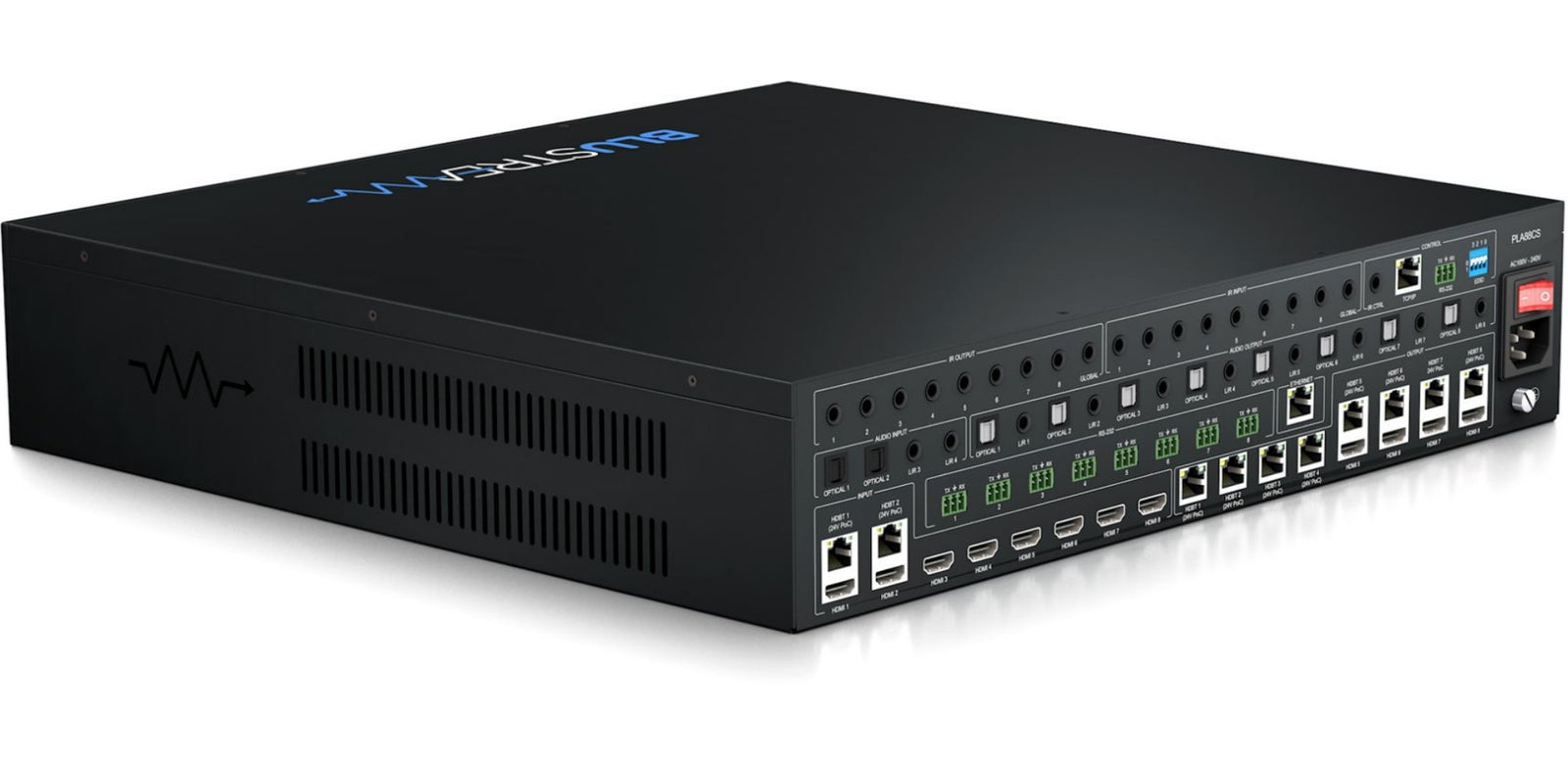 BluStream Platinum 8x8 HDBaseT™ CSC AV Matrix with Audio Downmixing - 150m | PLA88CS Matrix Switcher BluStream