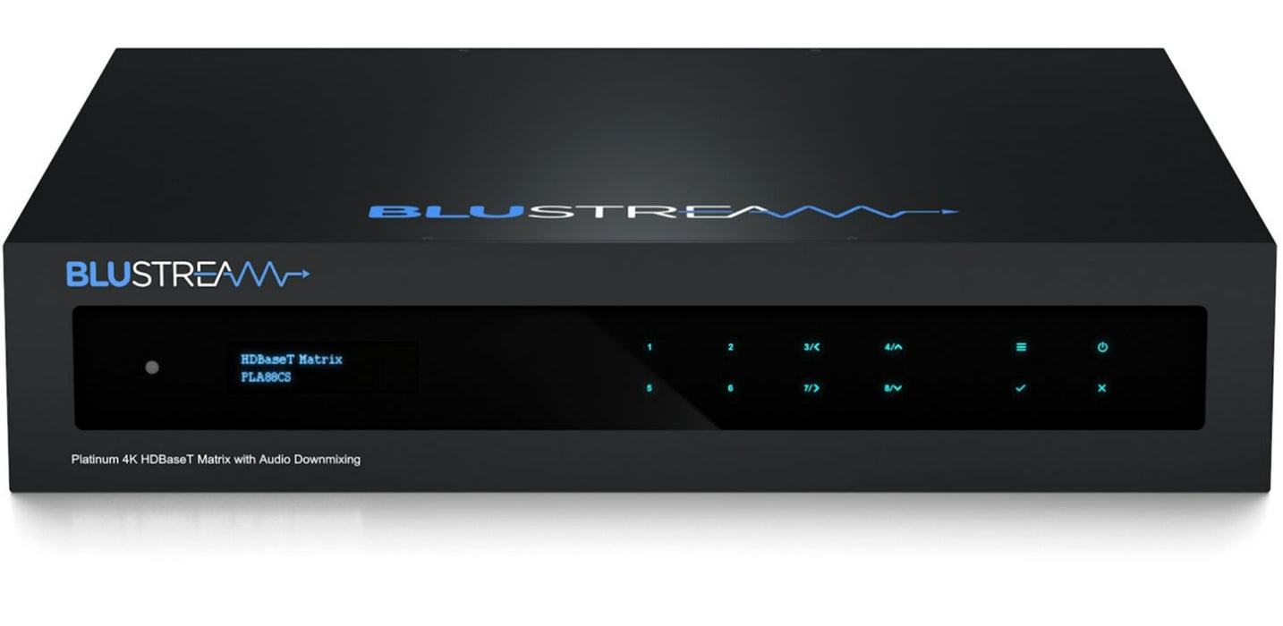 BluStream Platinum 8x8 HDBaseT™ CSC AV Matrix with Audio Downmixing - 150m | PLA88CS