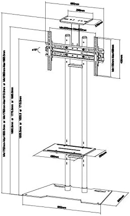 NeoMounts PLASMA-M1700ES Floor Stand - For 32-70" Screen Floor Stand NeoMounts