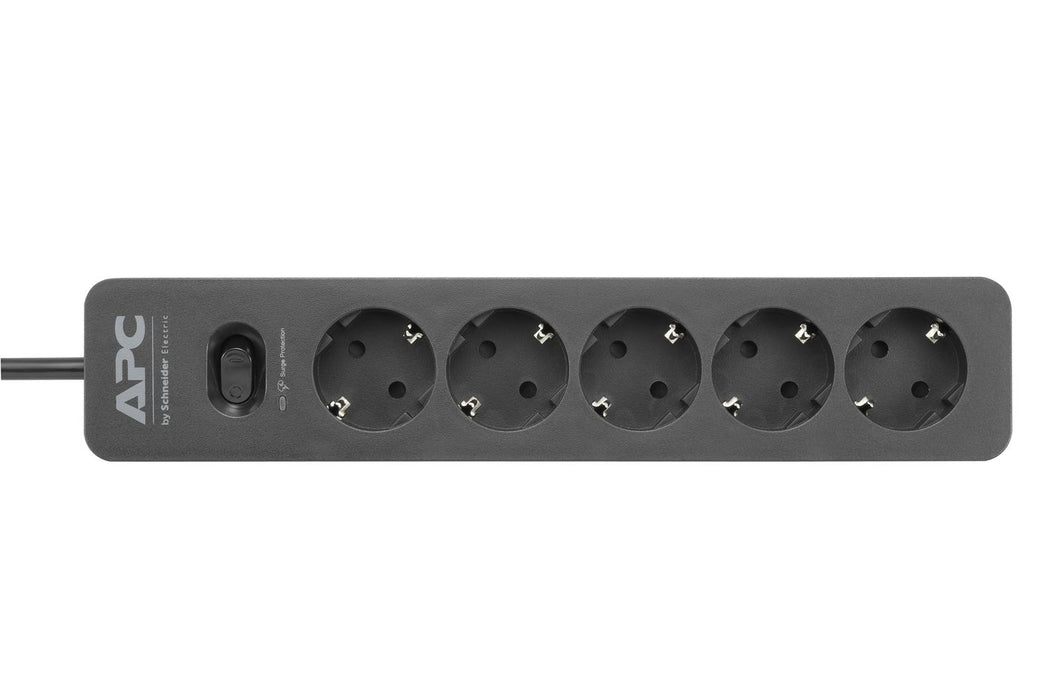 APC Essential SurgeArrest 5 Outlet Black 230V Germany | PME5B-GR Surge Protector APC