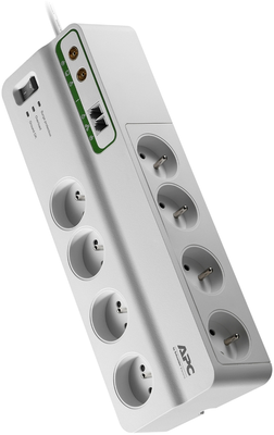 APC Performance SurgeArrest 8 Outlets with Phone & Coax Protection 230V France | PMF83VT-FR Surge Protector APC