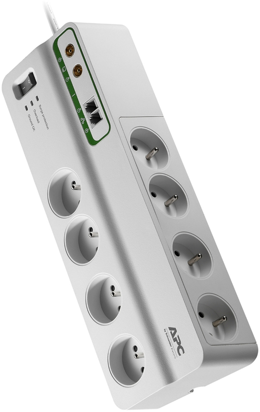 APC Performance SurgeArrest 8 Outlets with Phone & Coax Protection 230V France | PMF83VT-FR Surge Protector APC