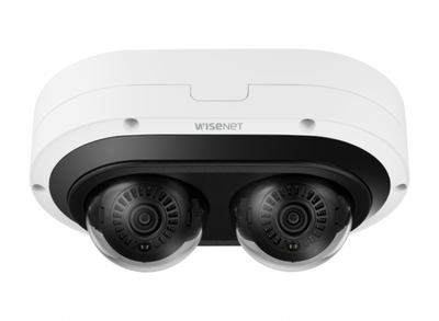 Hanwha 2MP x 2 AI IR Multi-directional Dome | PNM-C7083RVD Hanwha IP Camera Hanwha