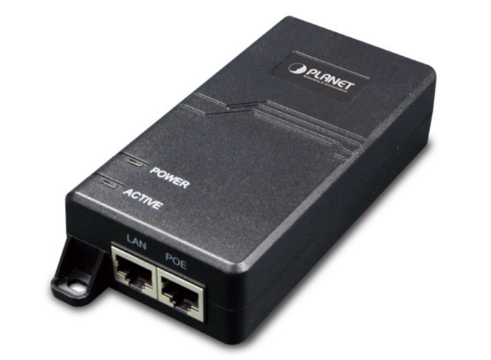 Planet POE-163 IEEE 802.3at Gigabit High Power over Ethernet Injector (Mid-span) Adapter / Converter Planet