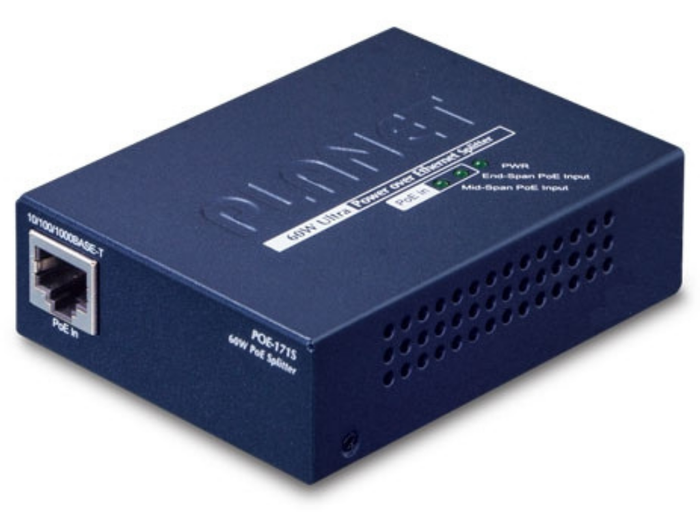 Planet POE-171S Single-Port 10/100/1000Mbps Ultra PoE Splitter (12V/19V/24V) Network Splitter Planet