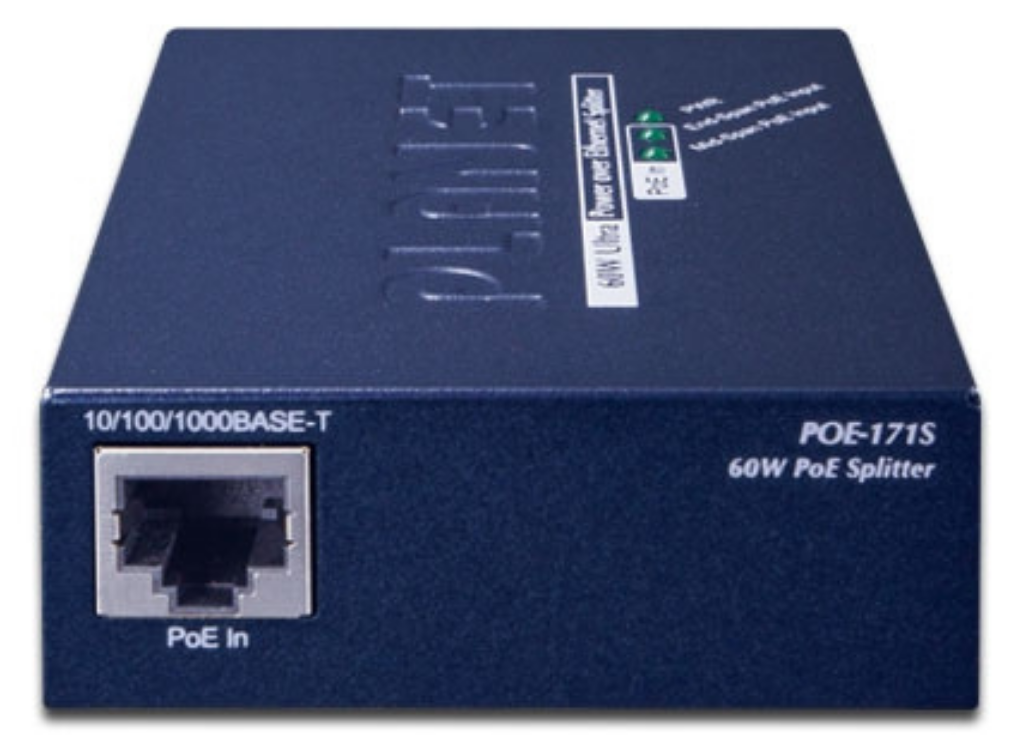 Planet POE-171S Single-Port 10/100/1000Mbps Ultra PoE Splitter (12V/19V/24V) Network Splitter Planet