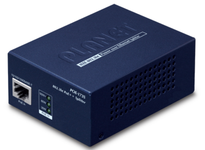 Planet POE-173S Single-Port 10/100/1000Mbps 802.3bt PoE++ Splitter Network Splitter Planet