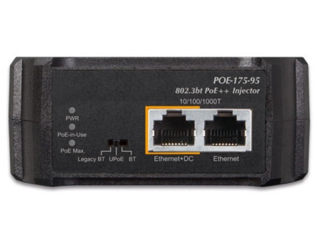Planet POE-175-95 One-Port 10/100/1000Mbps 802.3bt PoE++ Injector Network Splitter Planet