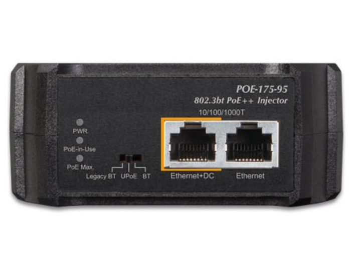 Planet POE-175-95 One-Port 10/100/1000Mbps 802.3bt PoE++ Injector Network Splitter Planet