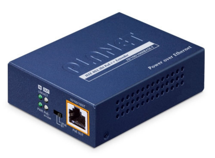 Planet 1-Port 802.3bt to 1-Port 802.3bt Gigabit PoE++ Extender | POE-E301 AV Extender Planet