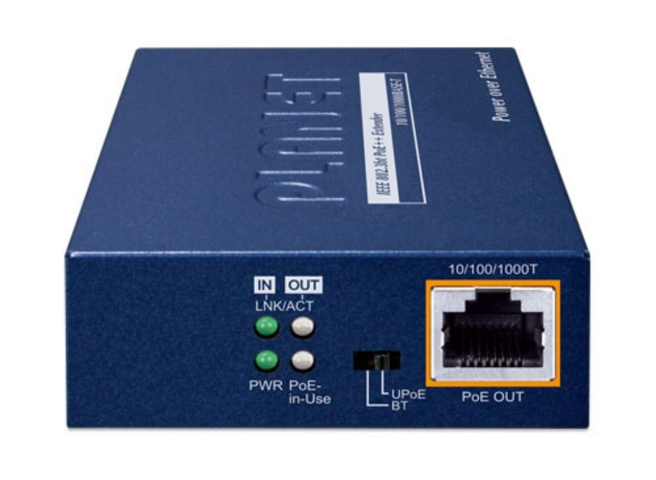 Planet 1-Port 802.3bt to 1-Port 802.3bt Gigabit PoE++ Extender | POE-E301 Planet Network Extenders Planet