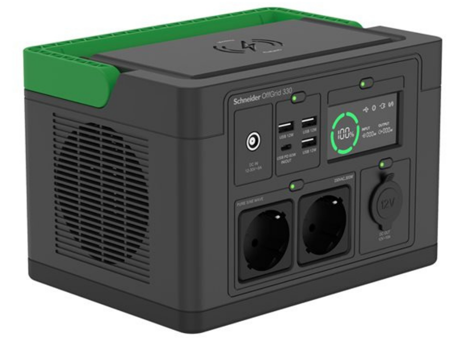APC Schneider OffGrid 330 Portable Power Station – 332Wh Li-Ion, 330W Output | PPS330-GR Portable Power Station APC