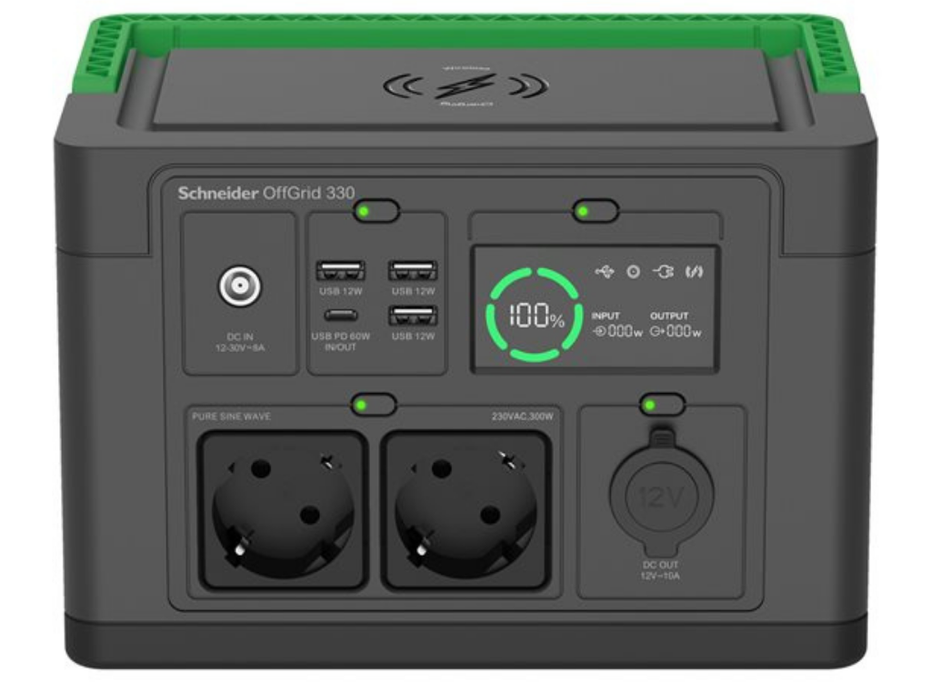 APC Schneider OffGrid 330 Portable Power Station – 332Wh Li-Ion, 330W Output | PPS330-GR Power & Charging APC