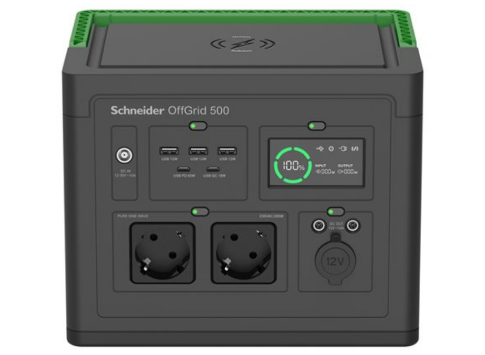 APC Schneider OffGrid 500 Portable Power Station – 517Wh Li-Ion, 500W Output | PPS500-GR Portable Power Station APC