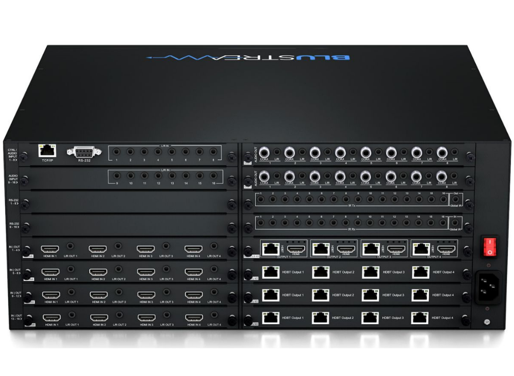 BluStream Custom Pro 16x16 HDBaseT™ CSC Matrix - 70m | PRO16HBT70CS Matrix Switcher BluStream