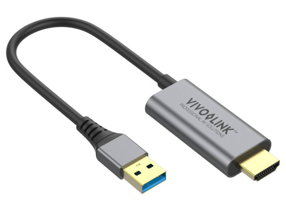 Vivolink 0.15m, 4K@30Hz, USB3.0 HDMI & USB-A to USB-C Adapter | PROADHDMI Adapter Cables Vivolink