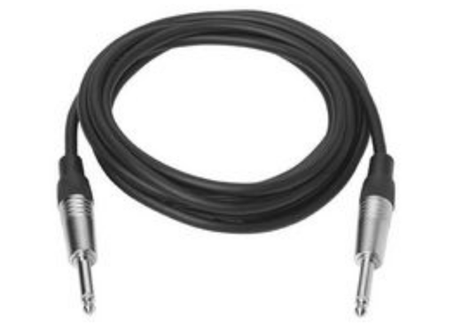 Vivolink 1m TS Black 6.3mm Jack Cable | PROAUDJACK1 Vivolink Cable Vivolink