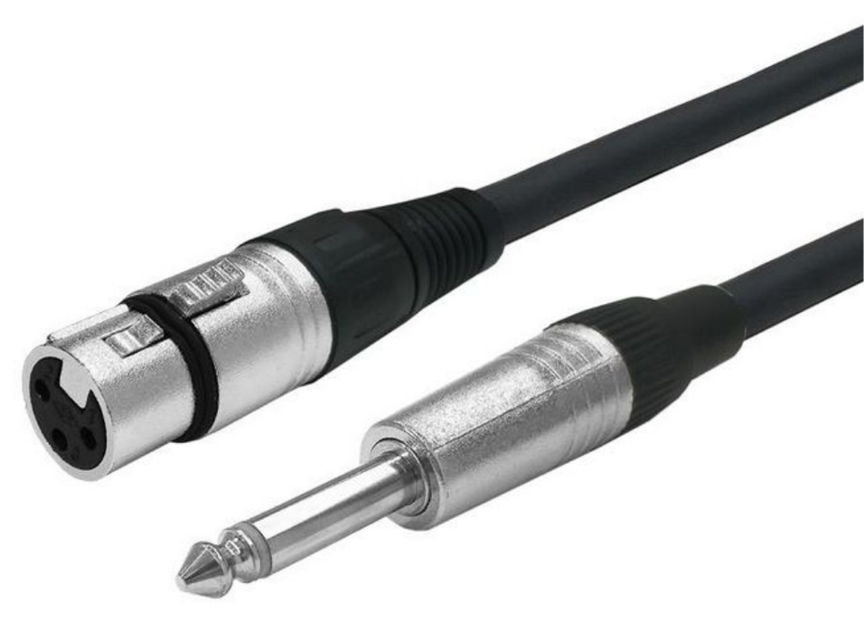 Vivolink 3m XLR Female to Mono Jack 6.35mm Audio Cable | PROAUDXLRFJACK3 Vivolink Cable Vivolink