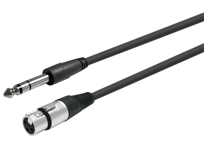 Vivolink 3m XLR Female to TRS Jack 6.35mm Audio Cable | PROAUDXLRFJACKS3 Audio / Video Cable Vivolink