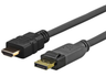 Vivolink Pro 7.5m DisplayPort to HDMI Cable, UHD, Black | PRODPHDMI4K7.5
