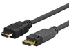 VivoLink Pro 5m DisplayPort to HDMI Cable, FHD, Black | PRODPHDMI5