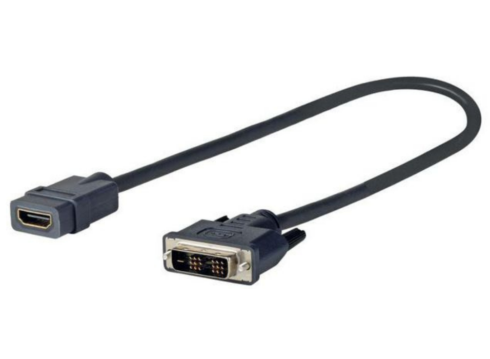 Vivolink PRO 0.2m DVI-M to HDMI-F Adapter Cable | PRODVIADAPHDMI Vivolink Cable Vivolink