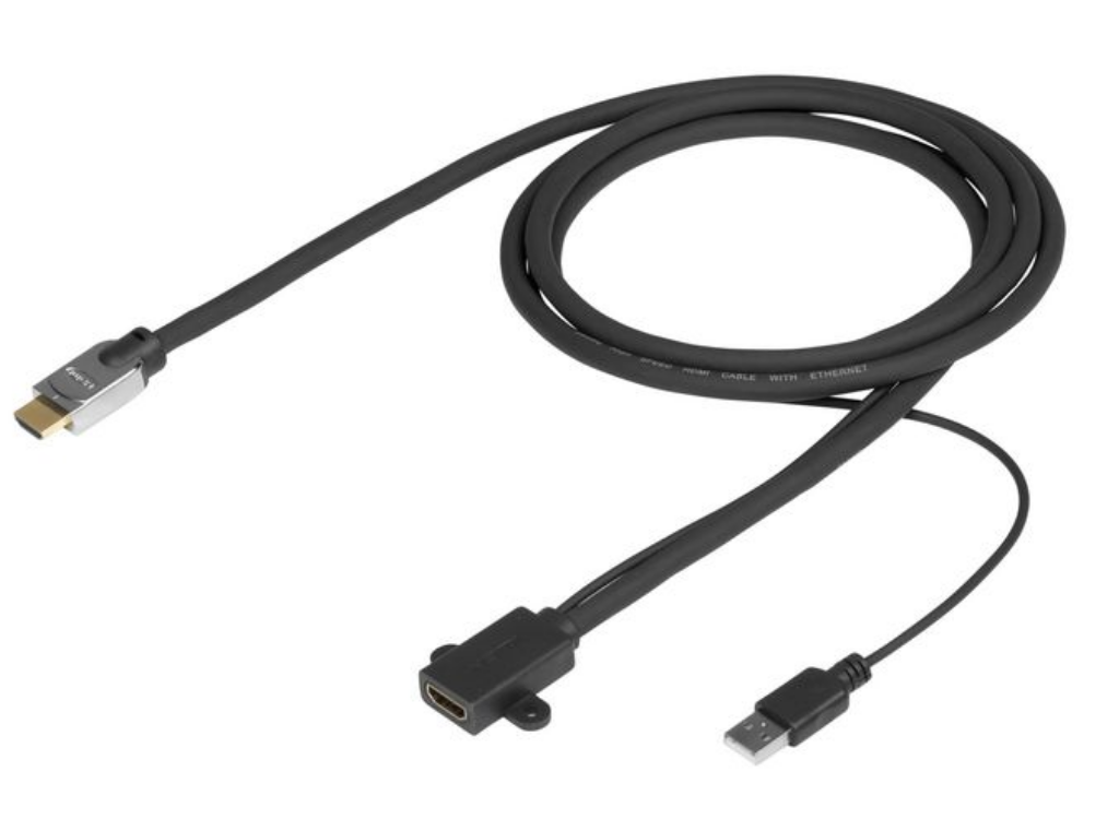 Vivolink Pro 2m HDMI M/F Cable with USB Power - LSZH | PROHDMIHDMFM2-LSZH HDMI Cable Vivolink