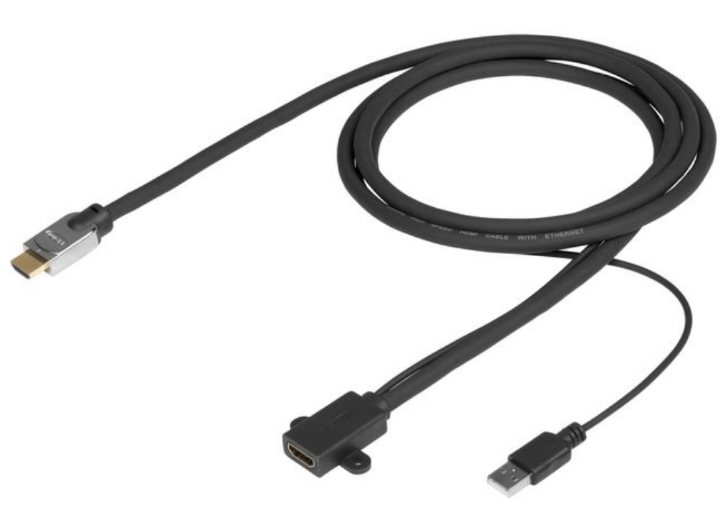 Vivolink Pro 3m HDMI Cable M/F with USB Power, LSZH | PROHDMIHDMFM3-LSZH HDMI Cable Vivolink