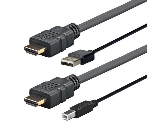 Vivolink 3m HDMI+USB-A to HDMI+USB-B Cable, Black | PROHDMIUSBAB3AMP Audio / Video Cable Vivolink