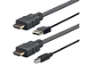 Vivolink 3m HDMI+USB-A to HDMI+USB-B Cable, Black | PROHDMIUSBAB3AMP