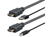 Vivolink 3m HDMI+USB-A to HDMI+USB-B Cable, Black | PROHDMIUSBAB3AMP Vivolink Cable Vivolink