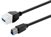 Vivolink Pro Keystone 1m USB 3.0 A-Female to B-Male Cable - White | PROKEYUSB3AFBM1W Cables & Adapters Vivolink