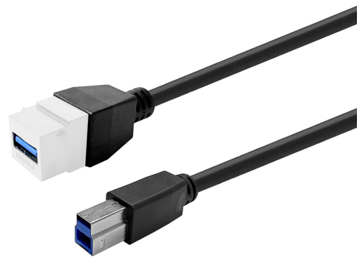 Vivolink Pro Keystone 3m USB 3.0 A-Female to B-Male Cable | PROKEYUSB3AFBM3W USB Cable Vivolink
