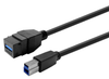 Vivolink Pro Keystone 5m USB 3.0 A-Female to B-Male Cable – Black | PROKEYUSB3AFBM5B