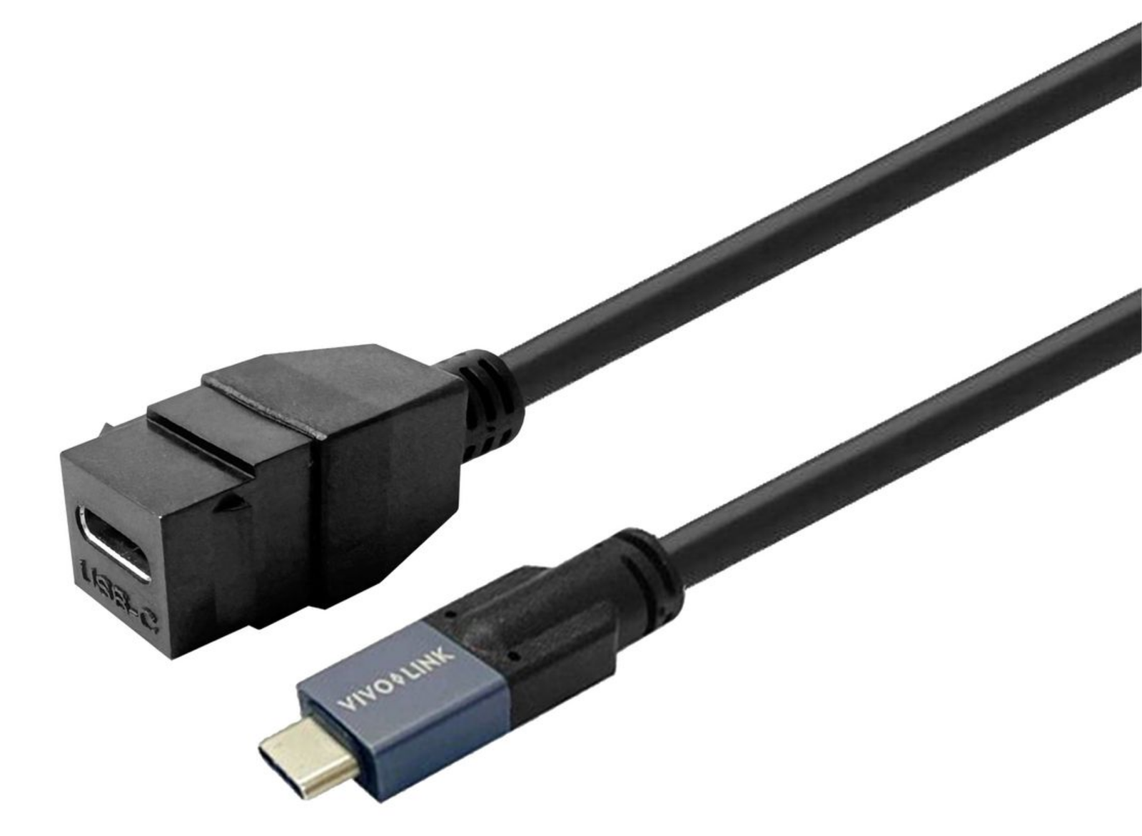 Vivolink Pro Keystone Black USB-C female to USB-C male 0.5m | PROKEYUSBCFM0.5B USB Cable Vivolink