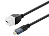 Vivolink Pro Keystone 1m USB-C Female to USB-C Male Cable | PROKEYUSBCFM1W