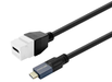 Vivolink Pro Keystone 2m USB-C Female to USB-C Male Cable | PROKEYUSBCFM2W USB Cable Vivolink