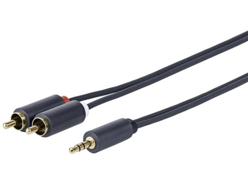 Vivolink 2.5m 3.5mm to 2xRCA Male-to-Male Audio Cable | PROMJRCA2.5 Vivolink Cable Vivolink