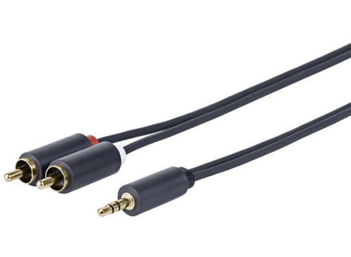 Vivolink 1m 3.5mm to 2xRCA Male to Male Cable - Black | PROMJRCA1 Vivolink Cable Vivolink