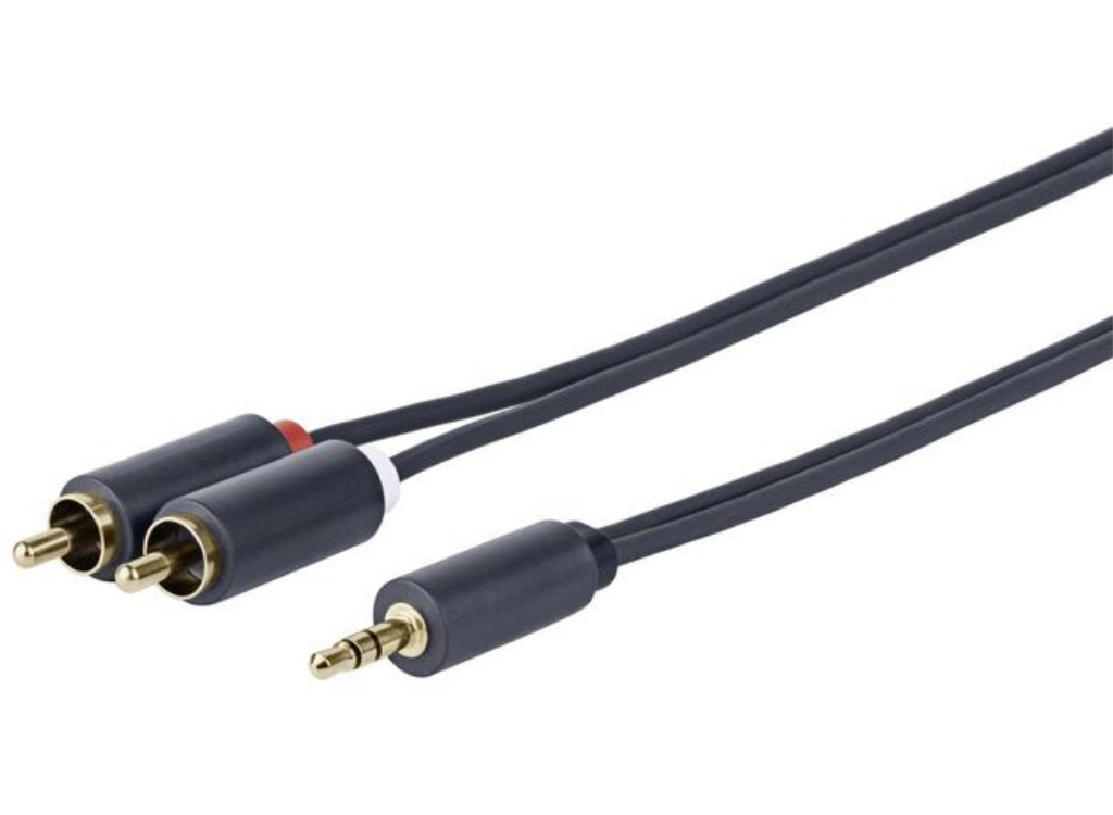 Vivolink 20m 3.5mm to 2 x RCA Male to Male Cable | PROMJRCA20 Audio / Video Cable Vivolink