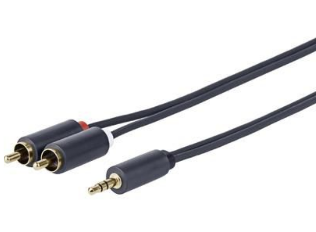 Vivolink 3.5m to 2xRCA Male-Male Cable - Black | PROMJRCA5 Audio / Video Cable Vivolink